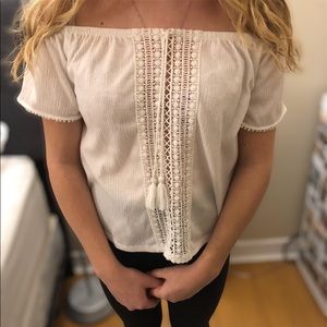 H&M White lace shirt
